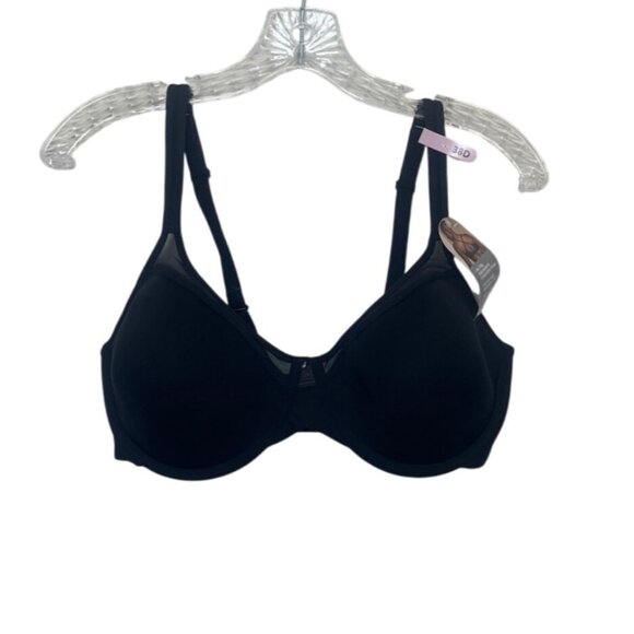 Bali No Slip Convertible Bra 38D Black New Underwire Smooth Support 3439 - Picture 1 of 9